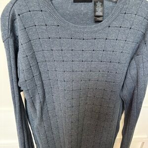 Axcess Men's Knit Crewneck Sweater in Heather Blue size Medium